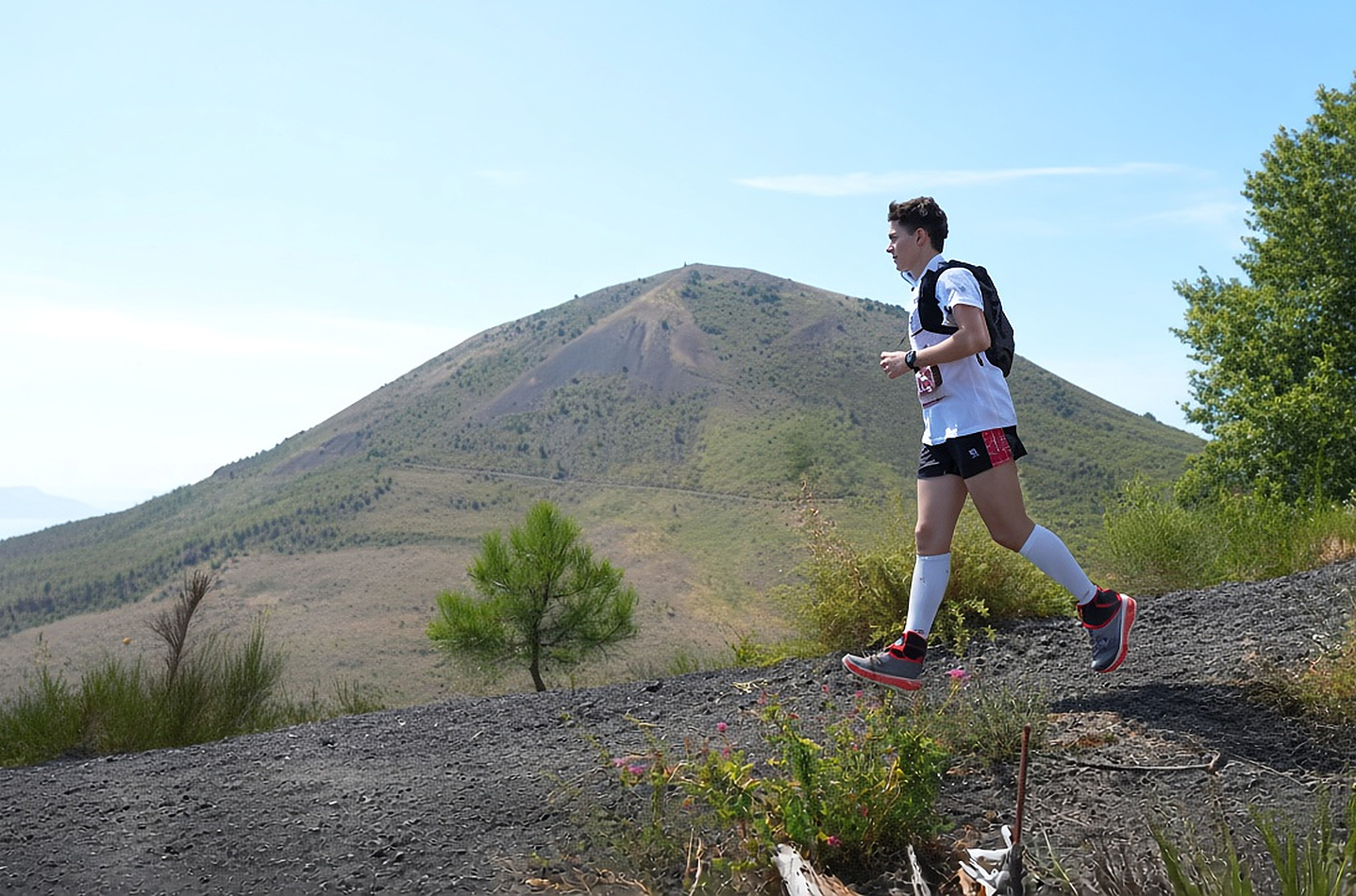 Trail running on Vesuvius ultramarathon