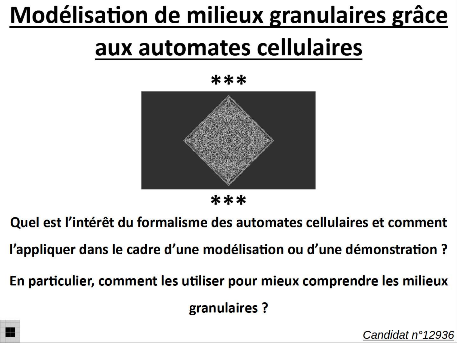 TIPE presentation — slide 1