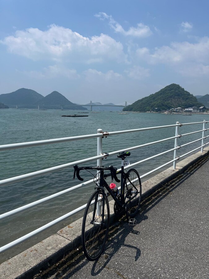 Road bike by the coast