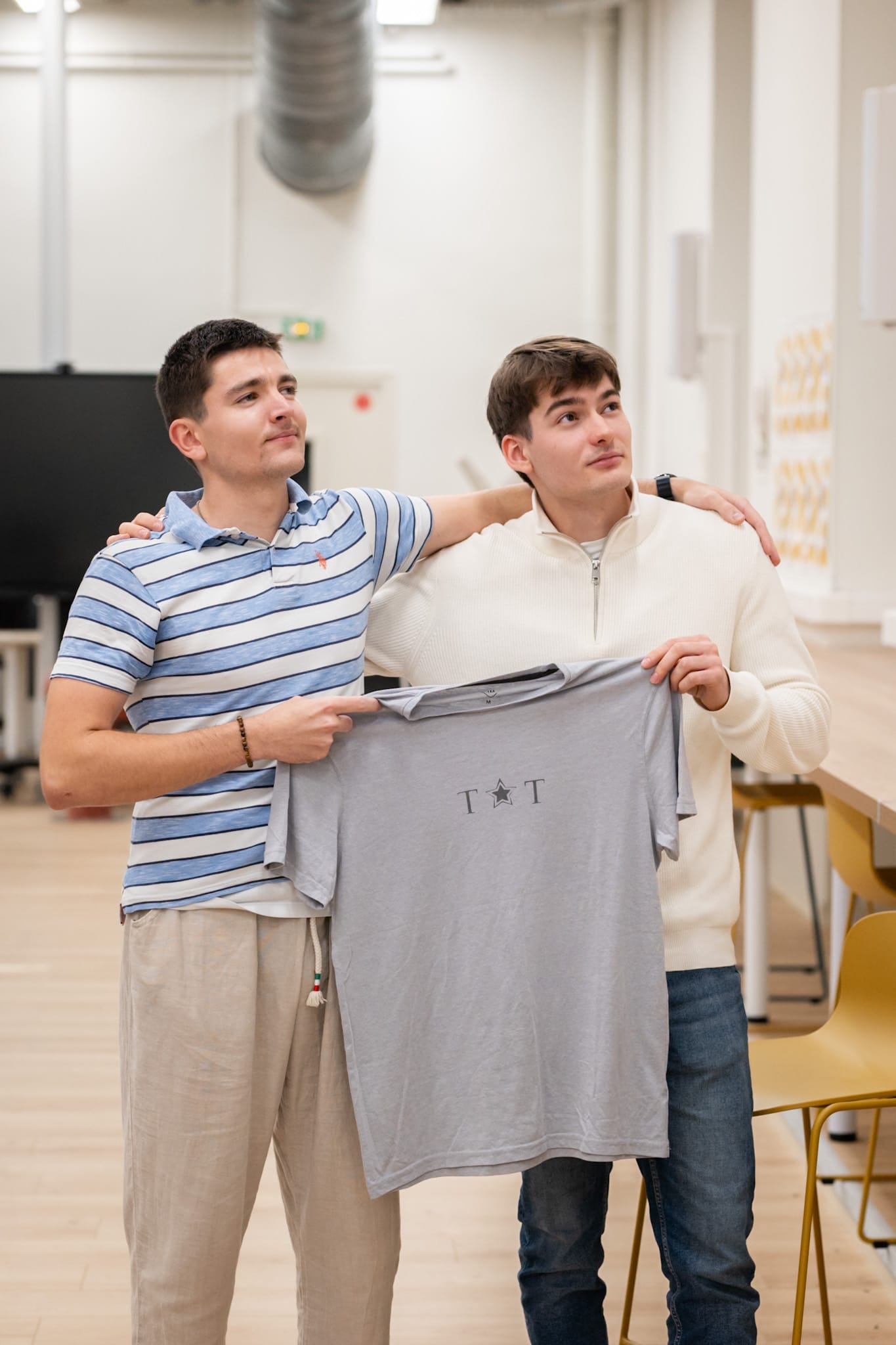 tstart — founders with a printed t-shirt